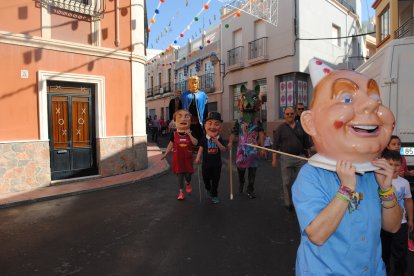 Los cabezudos en la Feria de 2018.