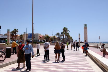 El Paseo Marítimo tras finalizar el estado de alarma.