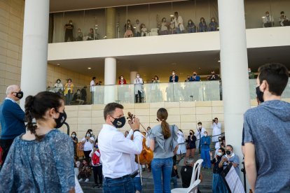 Acto celebrado en las inmediaciones del Hospital de Torrecárdenas.