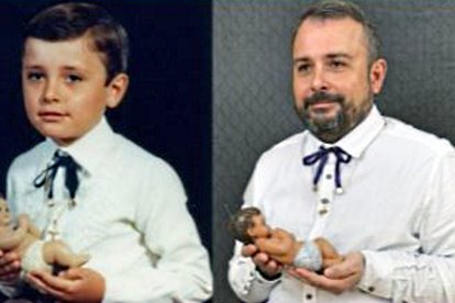 Andrés Carrillo, de comunión.