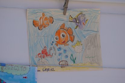 Detalle de un dibujo de Nemo dedicado a Gabriel