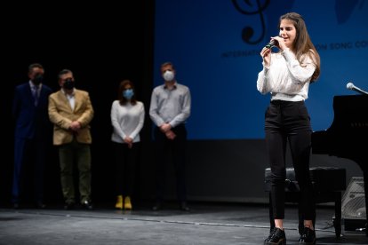Laura Diepstraten durante su presentación.