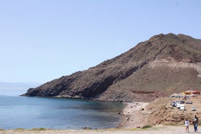 Playa del Corralete, junto al faro del Cabo de Gata.