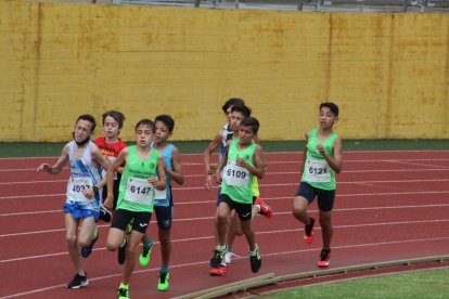 En plena acción para conquistar medallas.