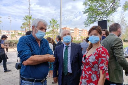 Eusebio Villanueva, Manuel de la Fuente y Fátima Herrera durante el acto