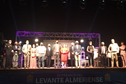 Foto de familia tras la gala celebrada en Pulpí.