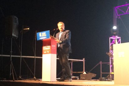 Juan Pedro García, alcalde de Pulpí, última intervención de la gala de los Premios Levante Almeriense.