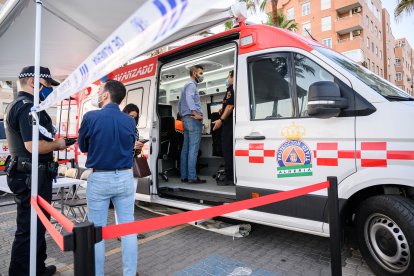 Zona de emergencias instalada anoche en El Palmeral.