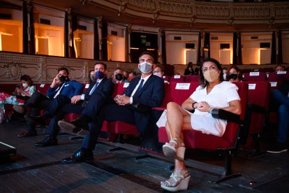 El alcalde de Almería, Javier A. García y Marta Bosquet.