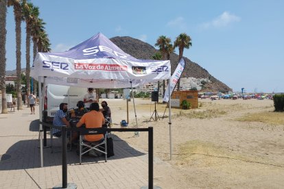 El set de La SER en la playa de San José