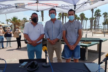 De izq a dcha: Olivier Martínez, Manuel Cortés y Fran García