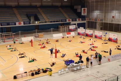Panorámica del entrenamiento conjunto.