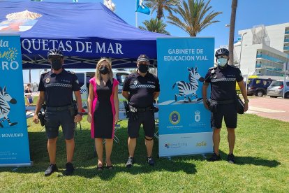 La edil de Presidencia junto al Gabinete de Educación Vial y Movilidad