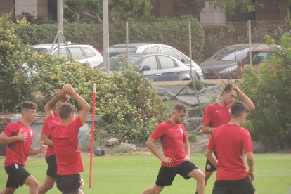 Vada en el entrenamiento del Almería B.