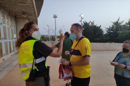 Toma de temperatura.