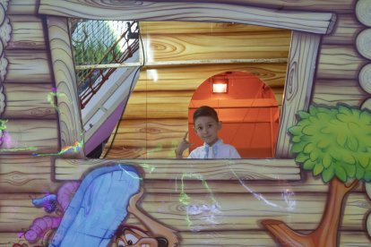 Manuel (5) se subió a los toboganes