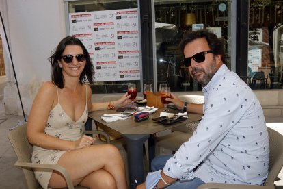 Cristina Campillo y Rafael López, en La Plazuela.
