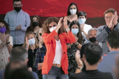La titular de Hacienda intervino en el acto.