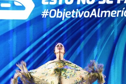 Anabel Veloso durante su actuación.