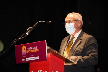 El alcalde de Gérgal, Miguel Guijarro, durante su intervención.
