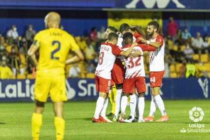 La celebración del 0-1.