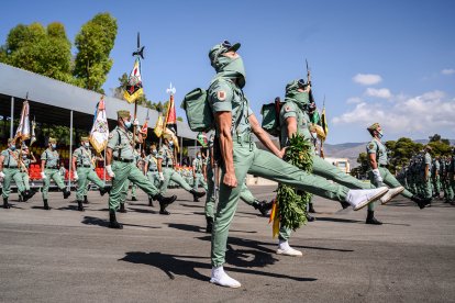 En el acto han comparecido una agrupación táctica compuesta por compañías del Tercio Don Juan de Austria así como otras unidades de apoyo.