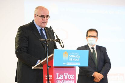 Manuel Palet Comas agradeciendo el galardón.