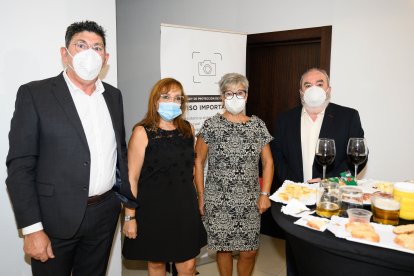 Manuel Cerdán, Cándida Montes, Natalia Sánchez y Joaquín García, exalcalde Níjar