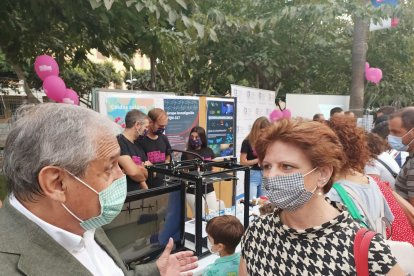 Representantes de Vox han ido a la Rambla.