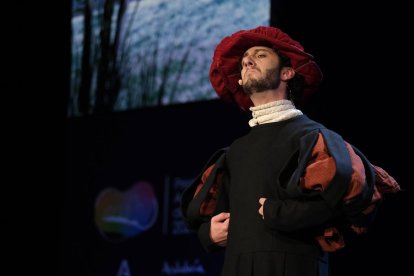 Uno de los actores de la teatralización.