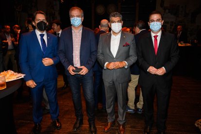 El diputado provincial de Cs, Rafa Burgos; el delegado territorial, José Luis Delgado; el portavoz de Cs en el Ayto. de Almería, Miguel Cazorla; y el secretario de organización de Cs Almería, David Bonillo.