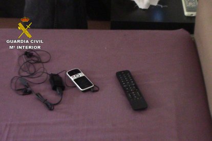 Objetos del detenido.
