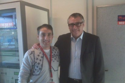 La leyenda Michael Robinson en una de sus visitas a tierras almerienses.