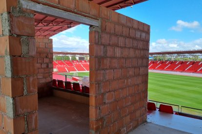 Los nuevos palcos VIP que se están haciendo en tribuna alta.