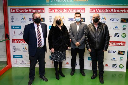 Silvia Martín, José Núñez, Luis Manuel Martínez y Emilio Vicente, en los Premios del Andarax.