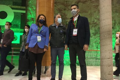 Carmen Crespo, Elías Bendodo y Ramón Fernández-Pacheco.