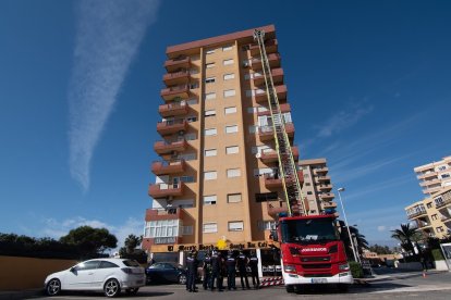 Imagen del simulacro en Roquetas de Mar.