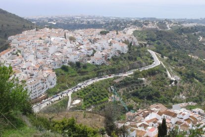 Frigiliana, un pueblo blanco de la serranía malagueña.