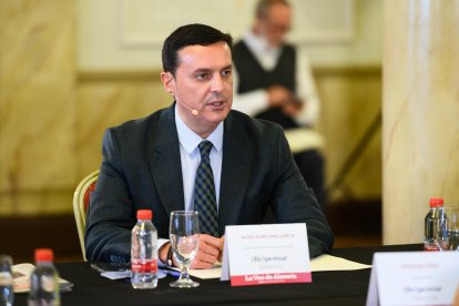 Javier A. García, presidente de la Diputación Provincial de Almería, durante su intervención.
