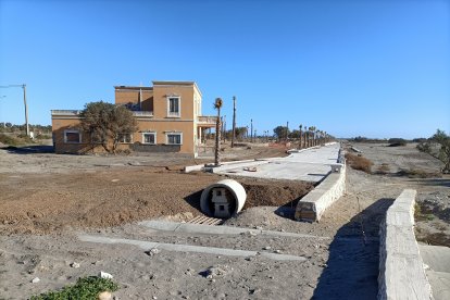 Trabajos en marcha junto al chalet de La Marina