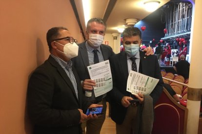Aref Laarej, Juan de la Cruz Belmonte y Miguel Cazorla.