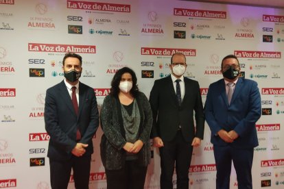Ricardo Céspedes y Olivier Martínez con representantes de Diputación.