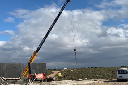 Maquinaria en las obras del AVE de Almería.
