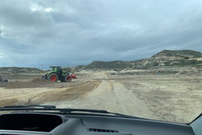 Obras en el tramo más cercano a Murcia.