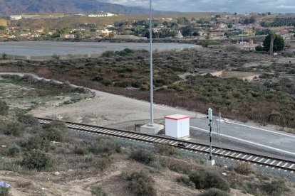 Plataforma para la llegada del AVE cerca de El Puche.
