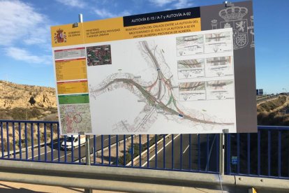 Panel explicativo del futuro proyecto de Transportes.