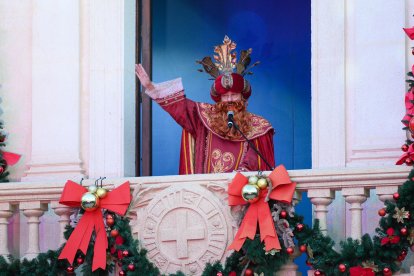 Gaspar, en el balcón del Ayuntamiento en la Plaza Vieja.