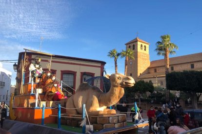 Los Reyes Magos llegando a Tabernas.