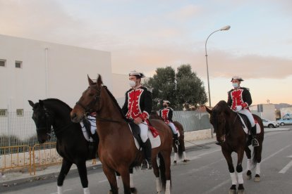 Caballos durante la cabalgata veratense.