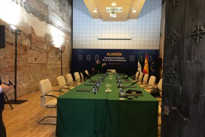 Todo listo para la celebración del Consejo de Gobierno de la Junta.